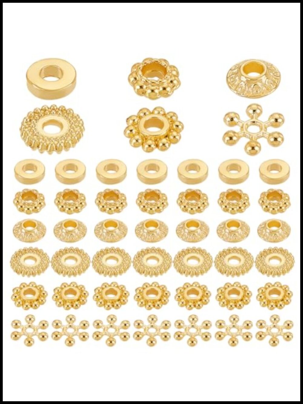 300 Pcs Alloy Spacer Beads For Jewelry Making